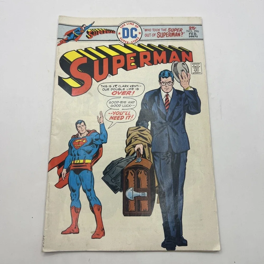 Superman #296 DC Comics 1976 Bronze Age Comic Book, Clark Kent
